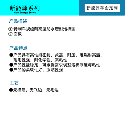 车规级防水密封泡棉圈&装饰面板